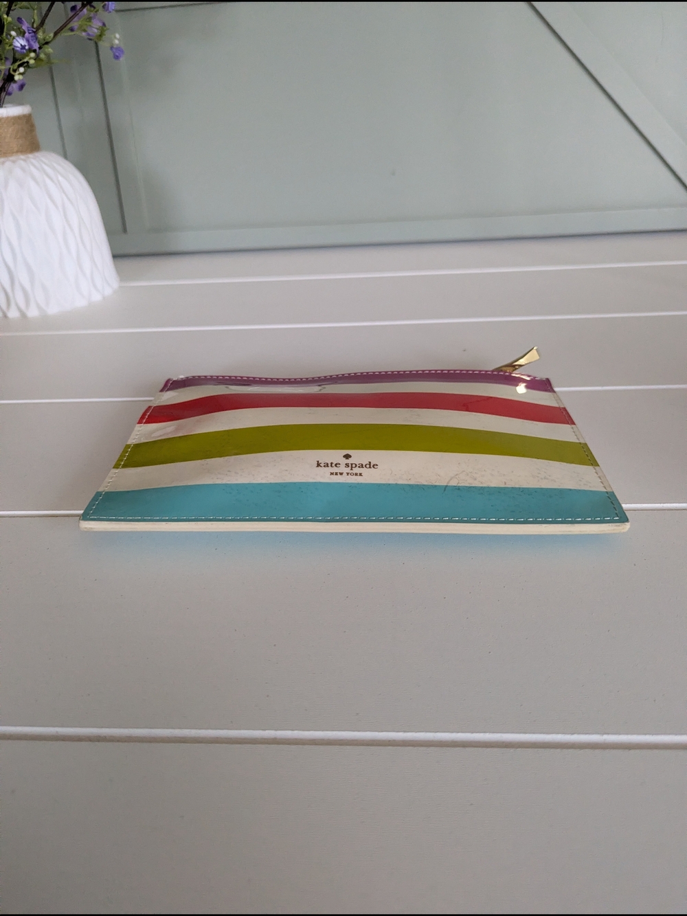 kate spade Striped Patent Pouch - Multi-Color - Picture 6 of 7